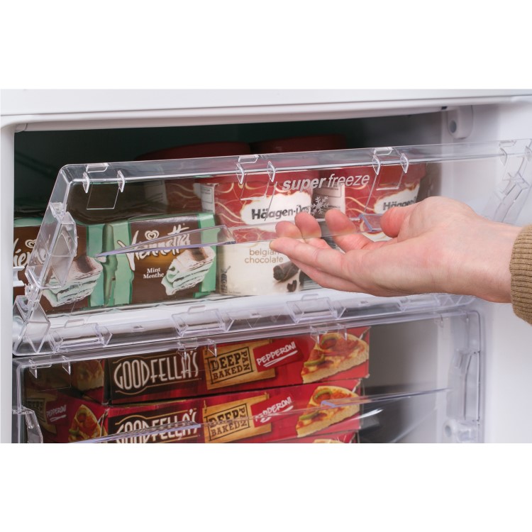 HOTPOINT HBD5515W 206 Litre Freestanding Fridge Freezer 60/40 Split 55cm Wide - White