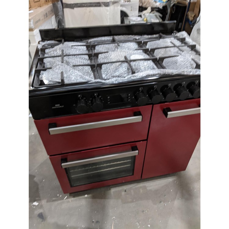 Refurbished New World NW90DF3BU 90cm Dual Fuel Range Cooker