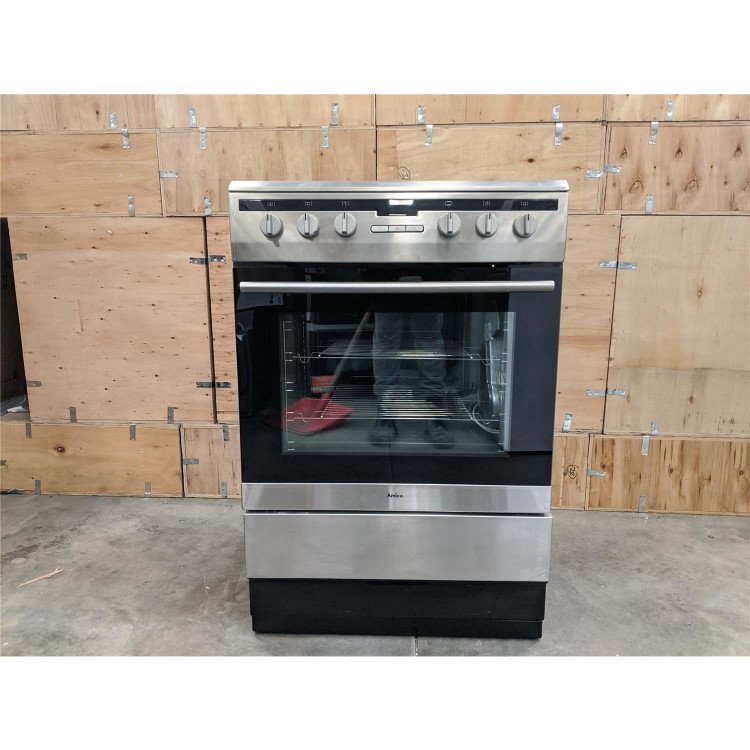 Refurbished Amica 608CE2TAXX 60cm Electric Cooker With Ceramic Hob Stainless Steel