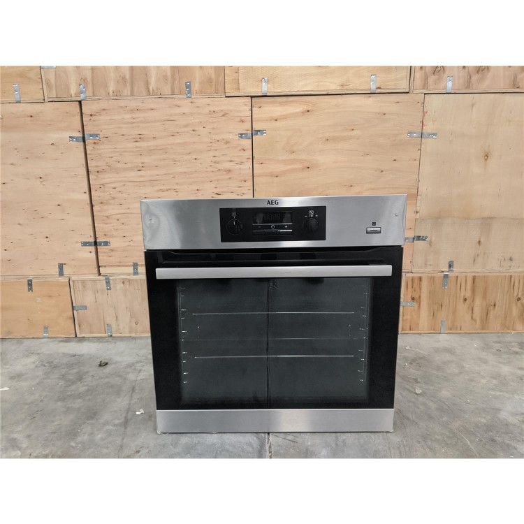Refurbished AEG BPS351020M 60cm Single Built In Electric Oven Stainless Steel