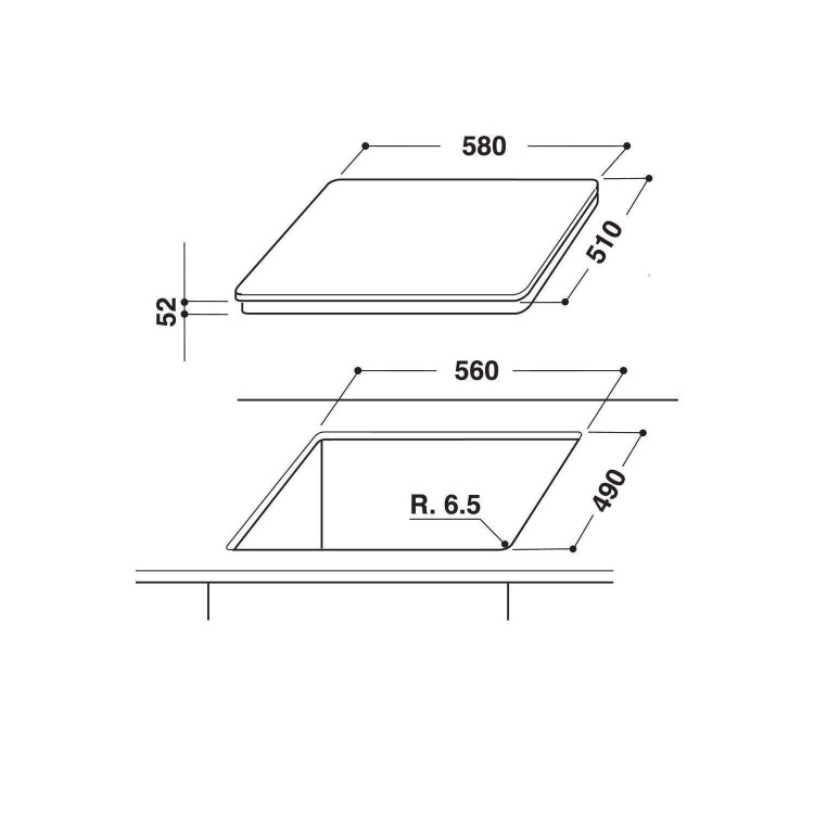 Hotpoint CIA640C 58cm 4 Zone Induction Hob