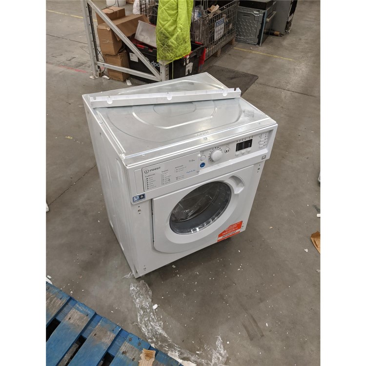 Refurbished Indesit BIWDIL75125UKN Integrated 7/5KG 1200 Spin Washer Dryer