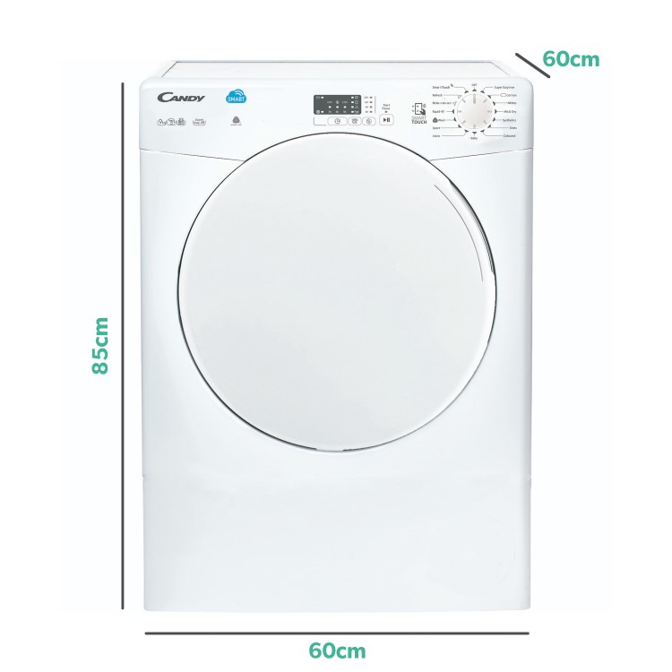 Refurbished Candy CSV9LF Smart Freestanding Vented 9KG Tumble Dryer White