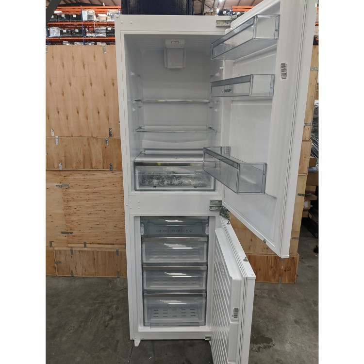 Refurbished Sharp SJB1227M00X Integrated 233 Litre 50/50 Frost Free Fridge Freezer