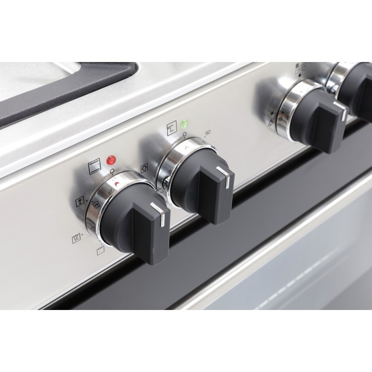 Refurbished Montpellier MR91DFMX 90cm Single Cavity Dual Fuel Range Cooker Stainless Steel