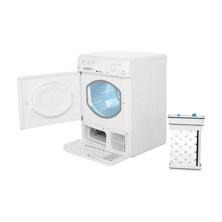Hotpoint FETC70BP Aquarius 7kg Freestanding Condenser Tumble Dryer - White