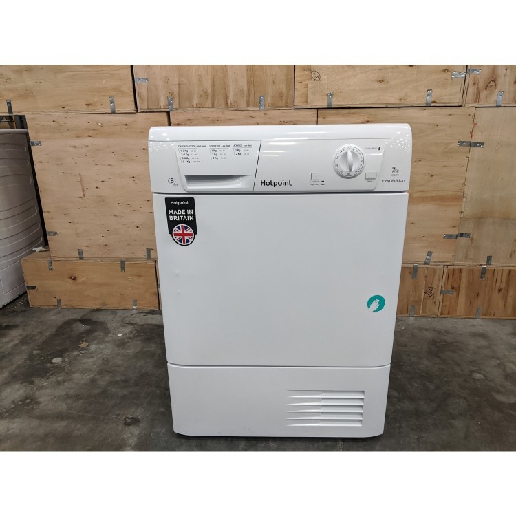 Refurbished Hotpoint FETC70BP Aquarius Freestanding 7KG Condenser Tumble Dryer - White