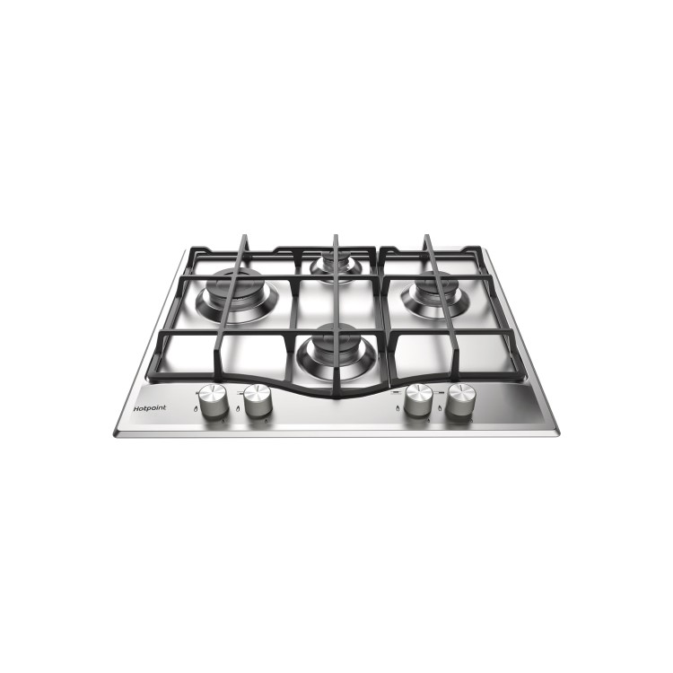 Refurbished Hotpoint PCN641IXH 60cm Four Burner Gas Hob Stainless Steel
