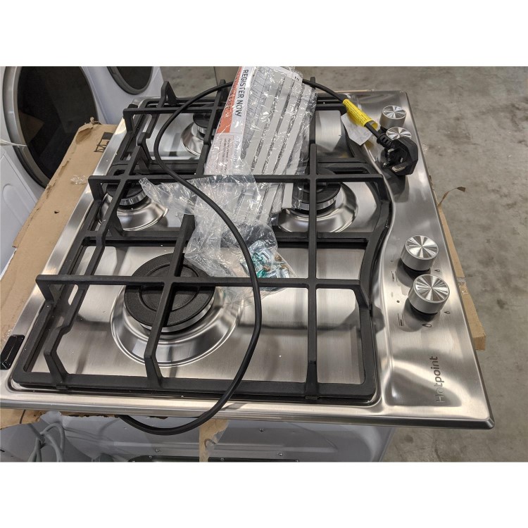Refurbished Hotpoint PCN641IXH 60cm Four Burner Gas Hob Stainless Steel