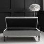 Grey Velvet End-of-Bed Ottoman Storage Bench with Button Detail - Safina