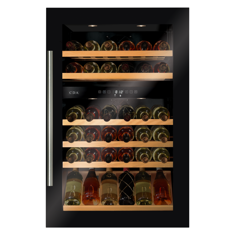Refurbished CDA FWV902BL Integrated 55 Bottle Dual Zone Wine Cooler Black