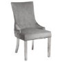 Pair of Button Back Grey Velvet Dining Chairs - Jade Boutique
