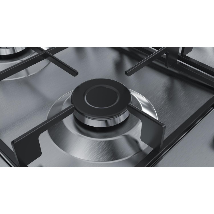Bosch PGP6B5B60 Serie 4 60cm Four Burner Gas Hob - Stainless Steel