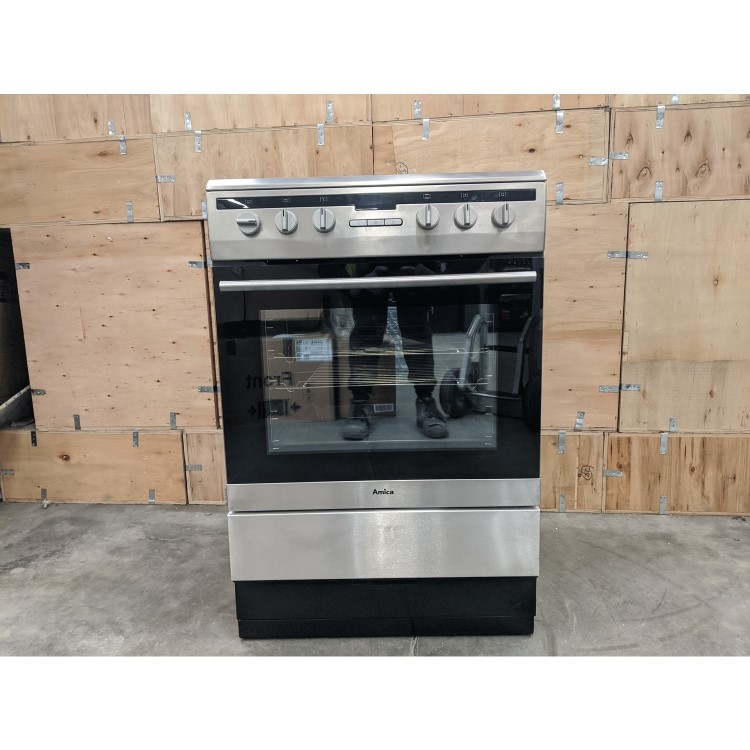 Refurbished Amica 608CE2TAXX 60cm Electric Cooker With Ceramic Hob Stainless Steel