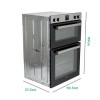 electriQ Built In Electric Double Oven - Stainless Steel