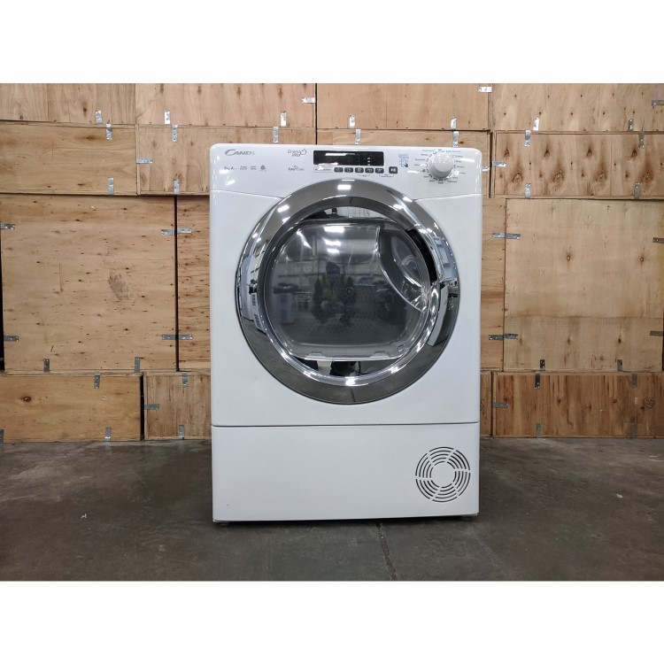 Refurbished Candy GVS H9A2DE Smart Freestanding Heat Pump 9KG Tumble Dryer White