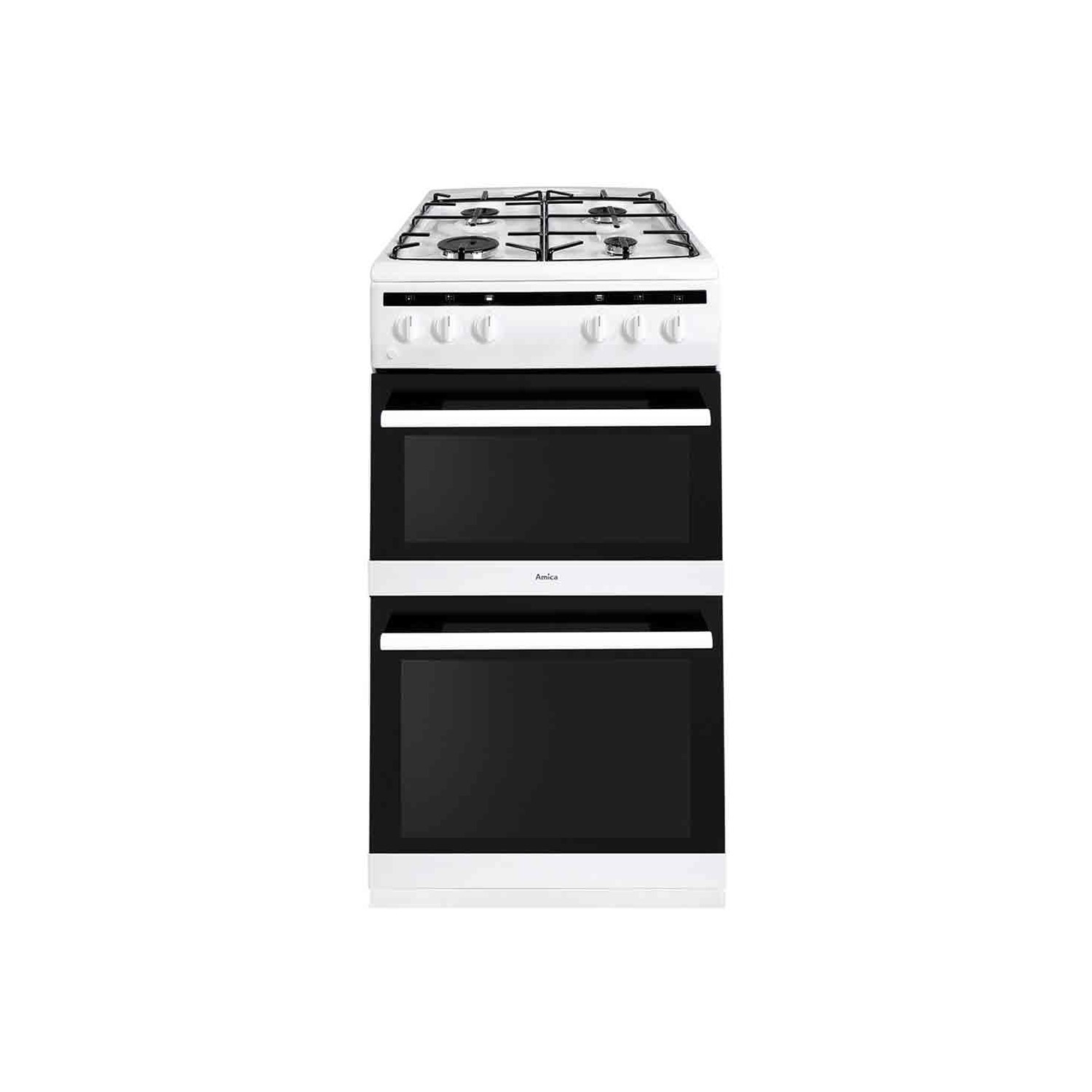 Amica 50cm Double Cavity Gas Cooker – White