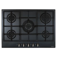 Refurbished CDA HG7251BL 70cm 5 Burner Gas Hob with Wok Burner Black