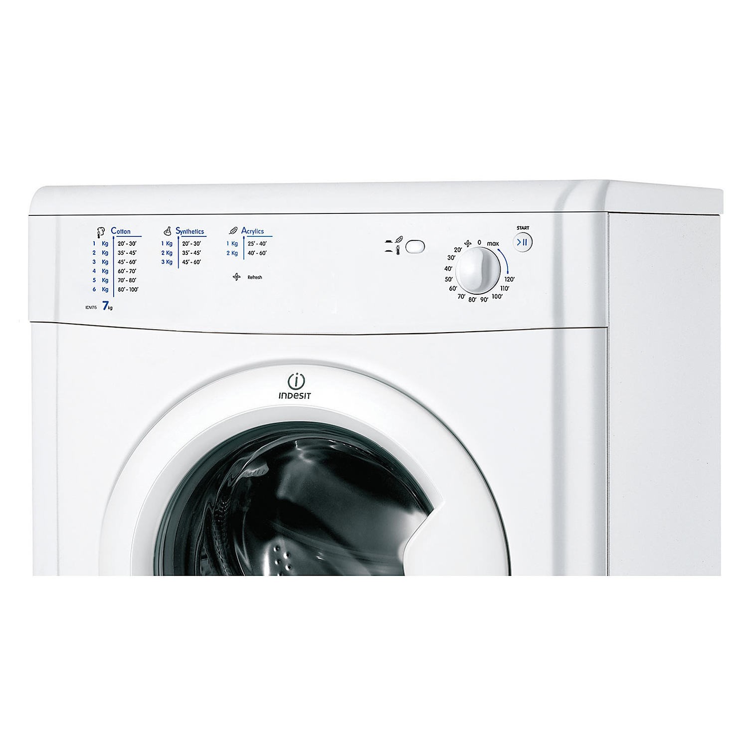 Sèche linge Frontal (7kg) evacuation INDESIT IDV75