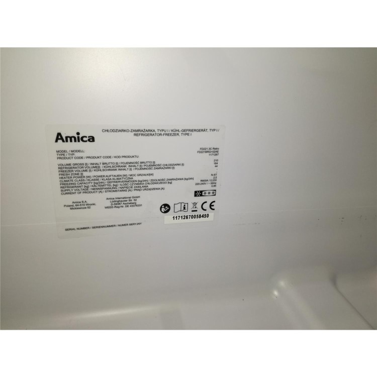 Refurbished Amica FDR2213C Freestanding 252 Litre 80/20 Fridge Freezer