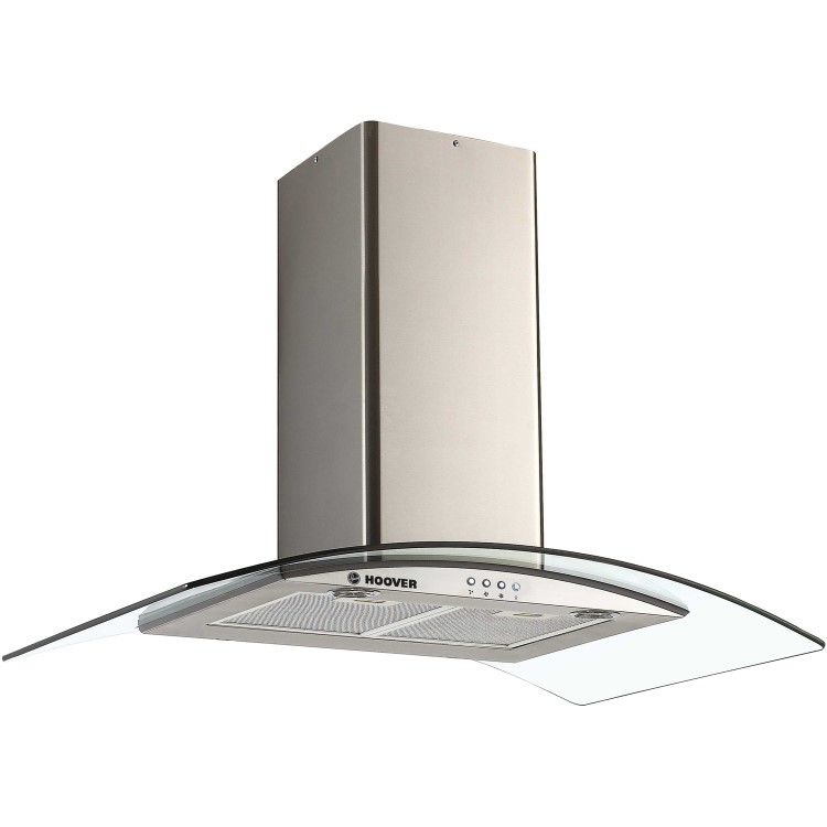 Refurbished Hoover HGM900X 90cm Chimney Cooker Hood Stainless Steel