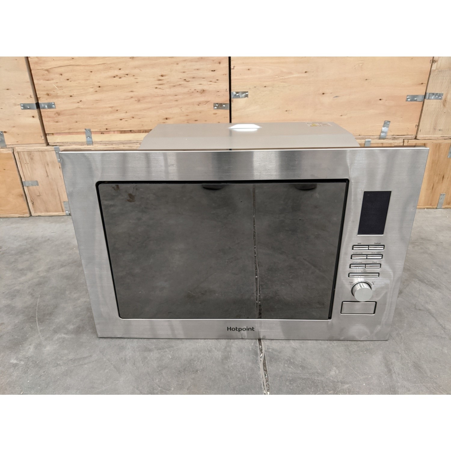 Refurbished Hotpoint MWH2221X Built In 24L with Grill 900W Microwave