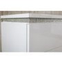 White Gloss Diamante Bedside Table with 2 Drawers - Gabriella