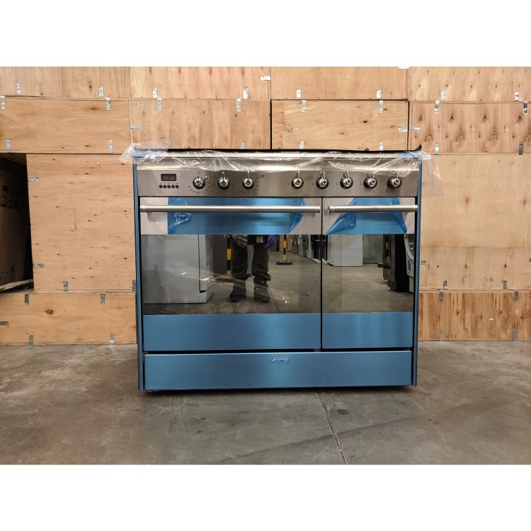 Refurbished Smeg Concert SUK92MX9-1 90cm Dual Fuel Double Oven Range Cooker Stainless Steel