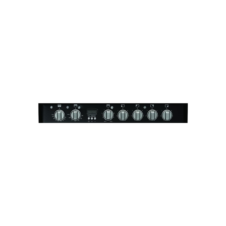 Indesit ID60C2K 60cm Double Oven Electric Cooker With Ceramic Hob - Black