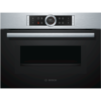 Refurbished Bosch CMG633BS1B 60cm Single Built In Oven with Microwave