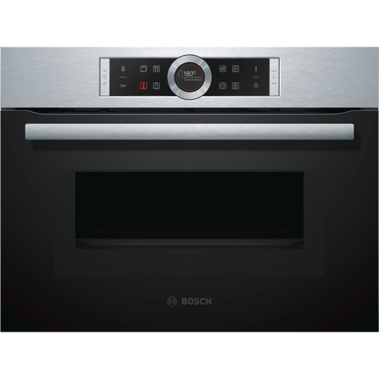 Refurbished Bosch CMG633BS1B 60cm Single Built In Oven with Microwave