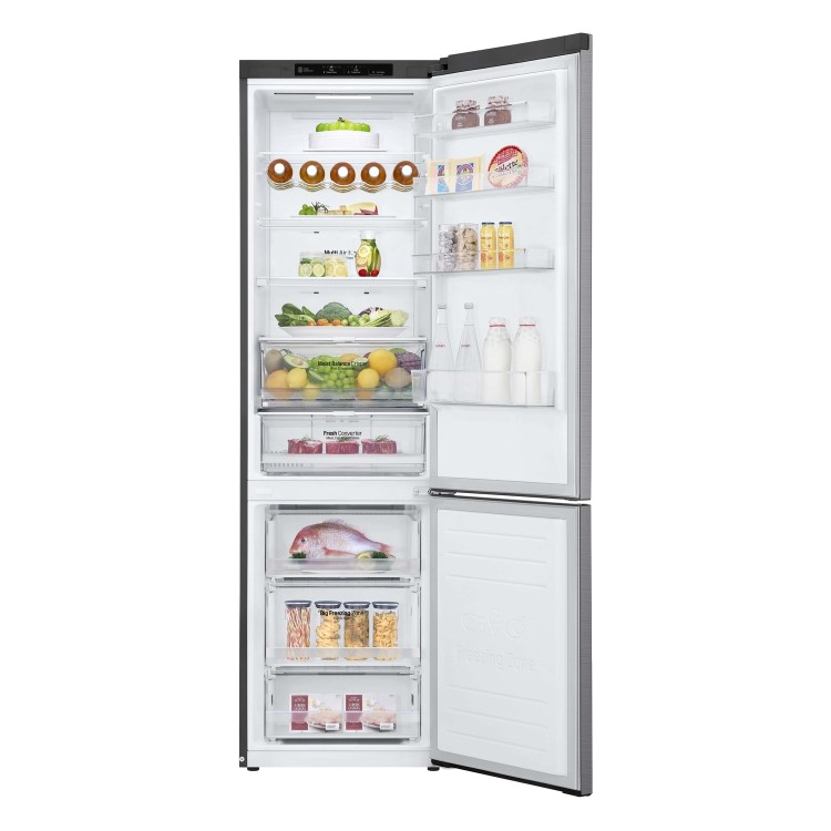 Refurbished LG GBB62PZGFN 296 Litre 70/30 Freestanding Fridge Freezer - Stainless steel