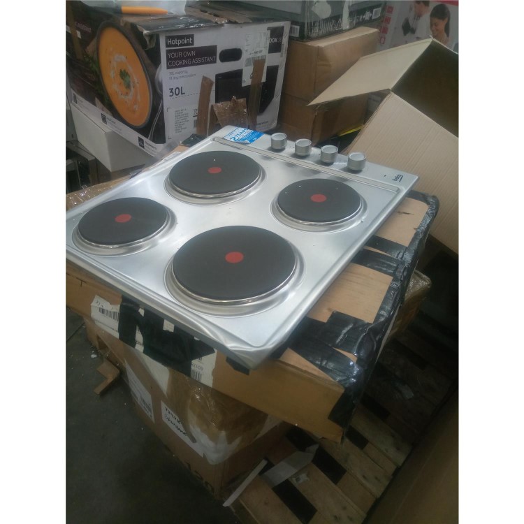 Refurbished Beko HIZE64101X 58cm Wide Solid Plate Hob - Stainless Steel