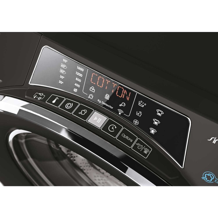 Refurbished Candy Rapido RO1696DWMCEB-80 Freestanding 9KG 1600 Spin Washing Machine Black