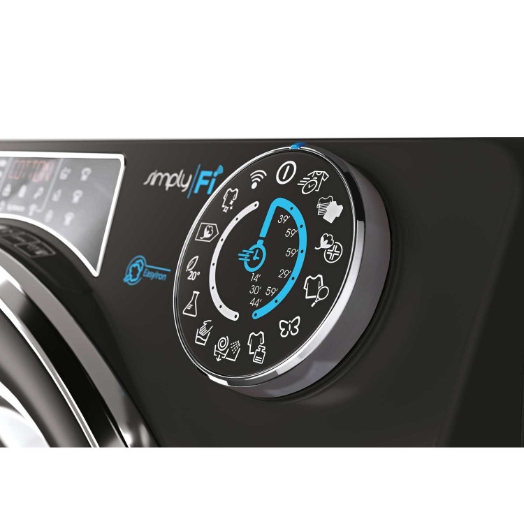 Refurbished Candy Rapido RO1696DWMCEB-80 Freestanding 9KG 1600 Spin Washing Machine Black