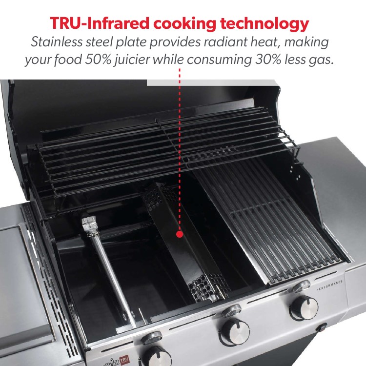 Char-Broil Performance Series High-End 3 Burner Gas BBQ with a Side-Burner.