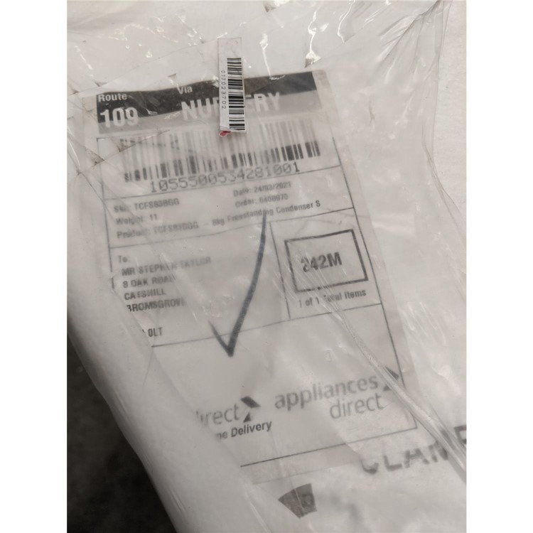 Refurbished Hotpoint TCFS83BGG Aquarius 8kg Freestanding Condenser Sensor Dryer - Graphite