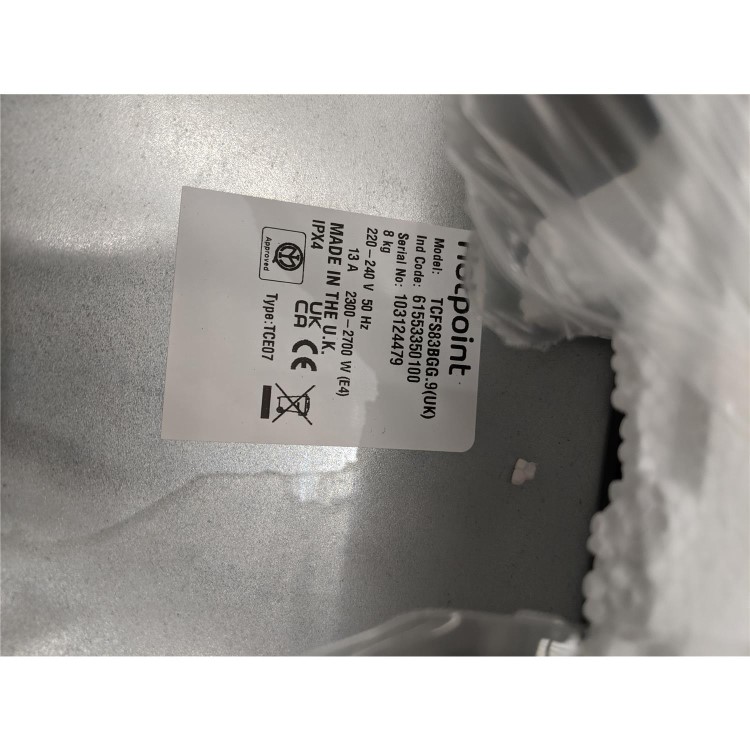 Refurbished Hotpoint TCFS83BGG Aquarius 8kg Freestanding Condenser Sensor Dryer - Graphite