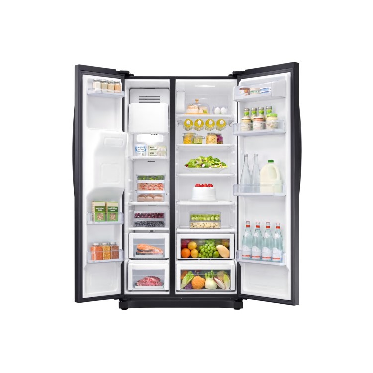 Refurbished Samsung RS50N3413BC 501 Litre American Fridge Freezer With Ice And Water Dispenser Black