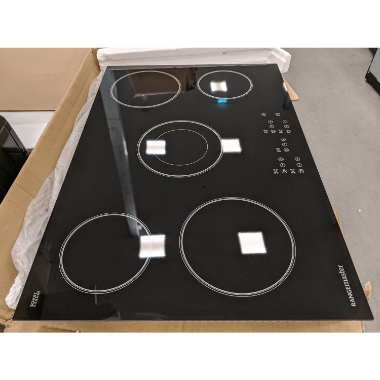 Refurbished Rangemaster RMB75HPECGL 75cm 5 Zone Ceramic Hob Black Glass