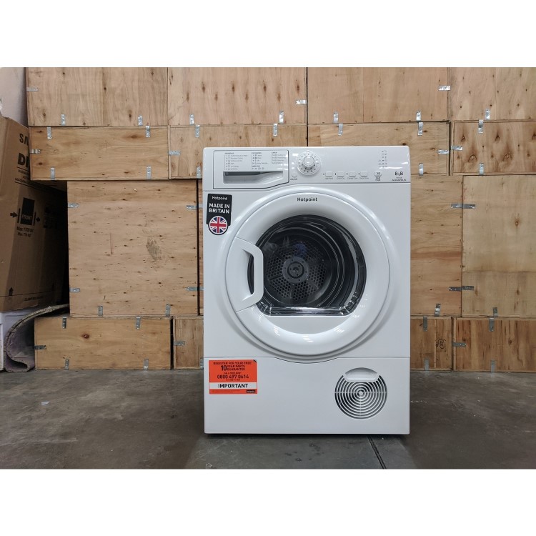 Refurbished Hotpoint TCFS83BGP Freestanding Condenser 8KG Tumble Dryer White