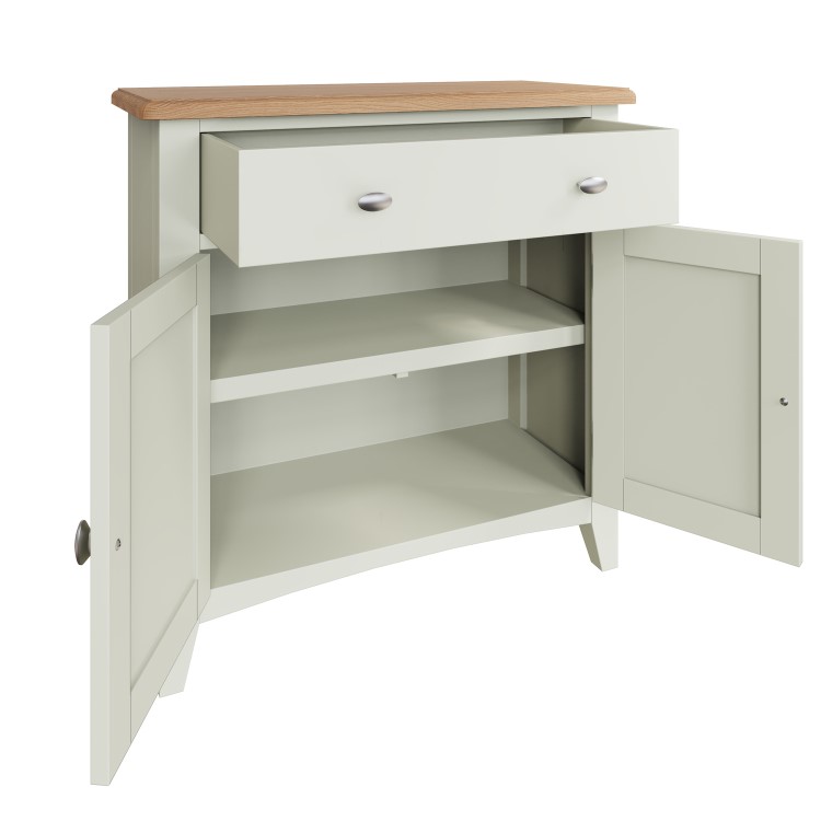 Bourton Small Sideboard in Cream and Light Oak