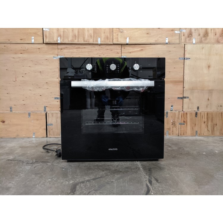 Refurbished electriQ EQOVENM2BLACK 60cm Single Built In Electric Oven Black