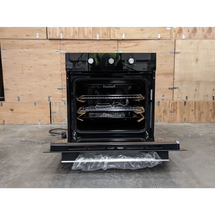Refurbished electriQ EQOVENM2BLACK 60cm Single Built In Electric Oven Black