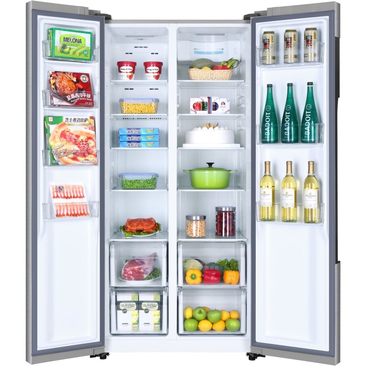 Refurbished Haier HRF-450DS6 Freestanding 450 Litre 60/40 Frost Free American Fridge Freezer