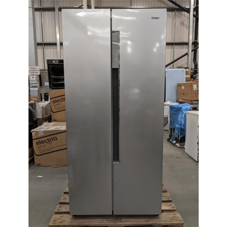 Refurbished Haier HRF-450DS6 Frost Free Side-by-side American Fridge Freezer - Silver