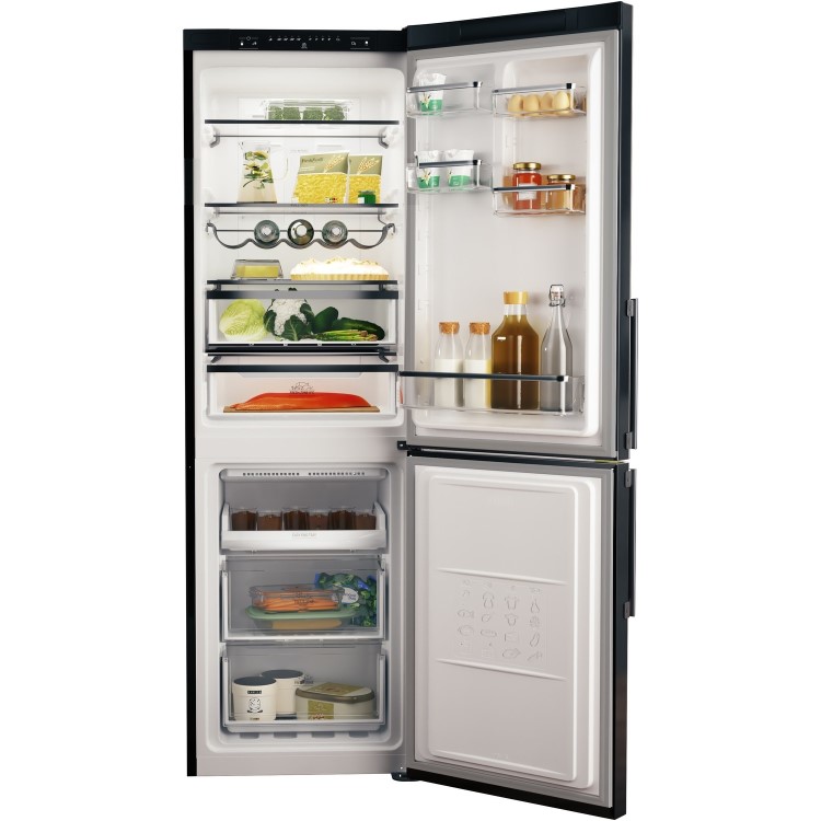 Refurbished Hotpoint H5T811IKH1 189x60cm 338L Freestanding Fridge Freezer - Black