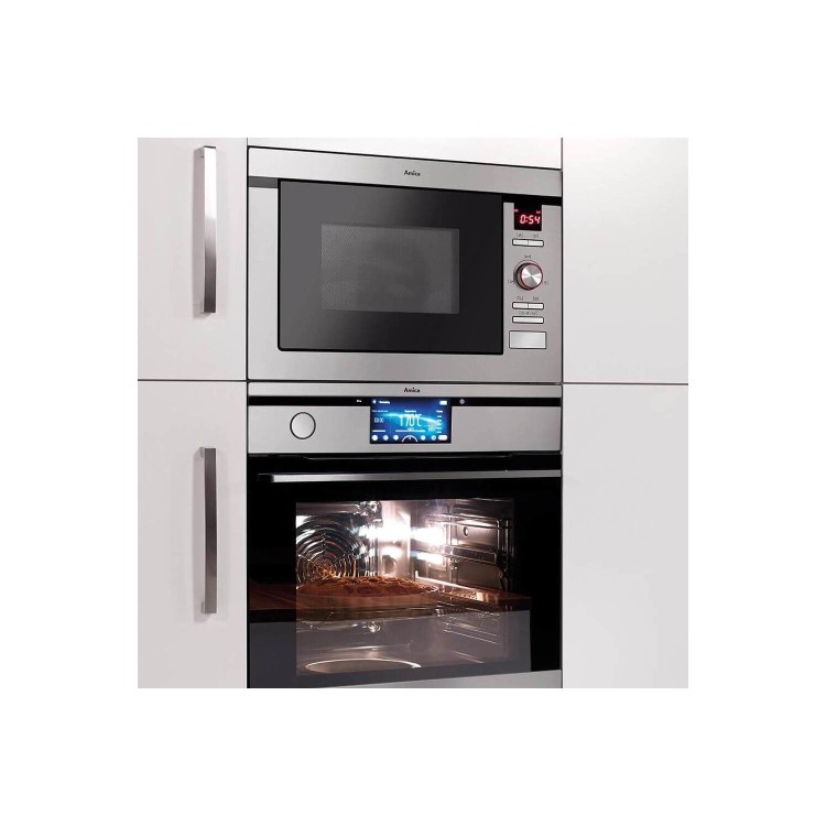 Refurbished Amica AMM25BI 25 L 900 W Built-in Microwave With Grill For A 60cm Wide Cabinet Stainless steel