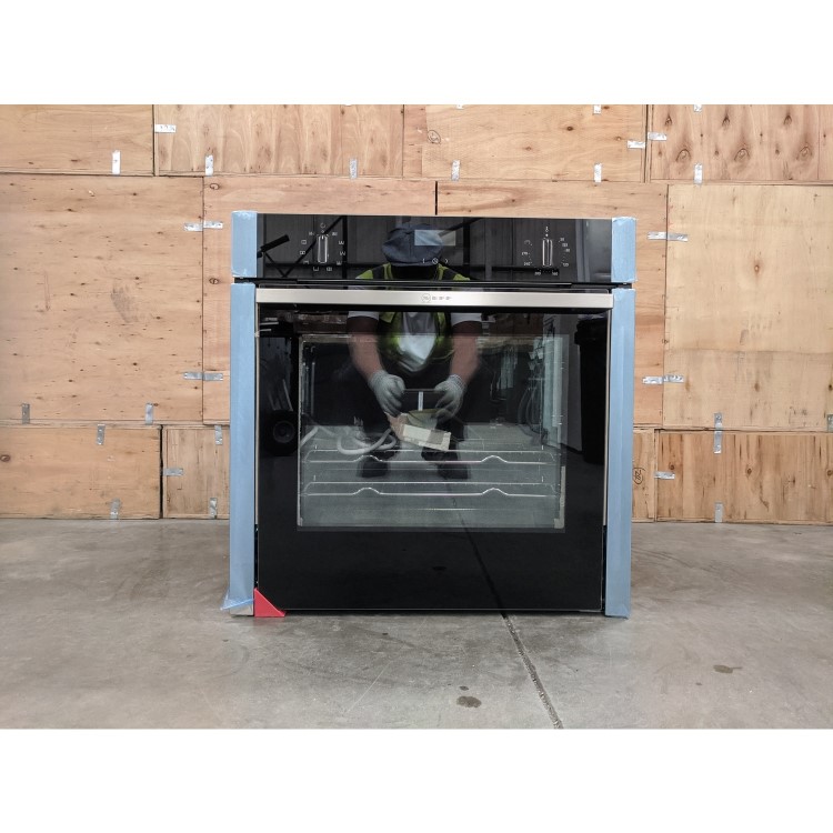 Refurbished Neff N50 B3ACE4HN0B Slide & Hide Easy Clean 60cm Single Built In Electric Oven Stainless Steel