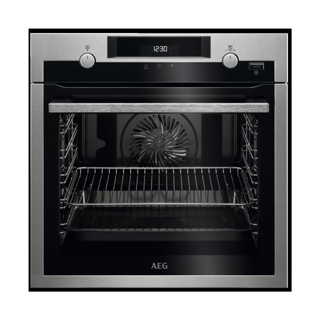 AEG 6000 Pyrolytic Electric Single Oven with Fast Heat Up - Stainless Steel